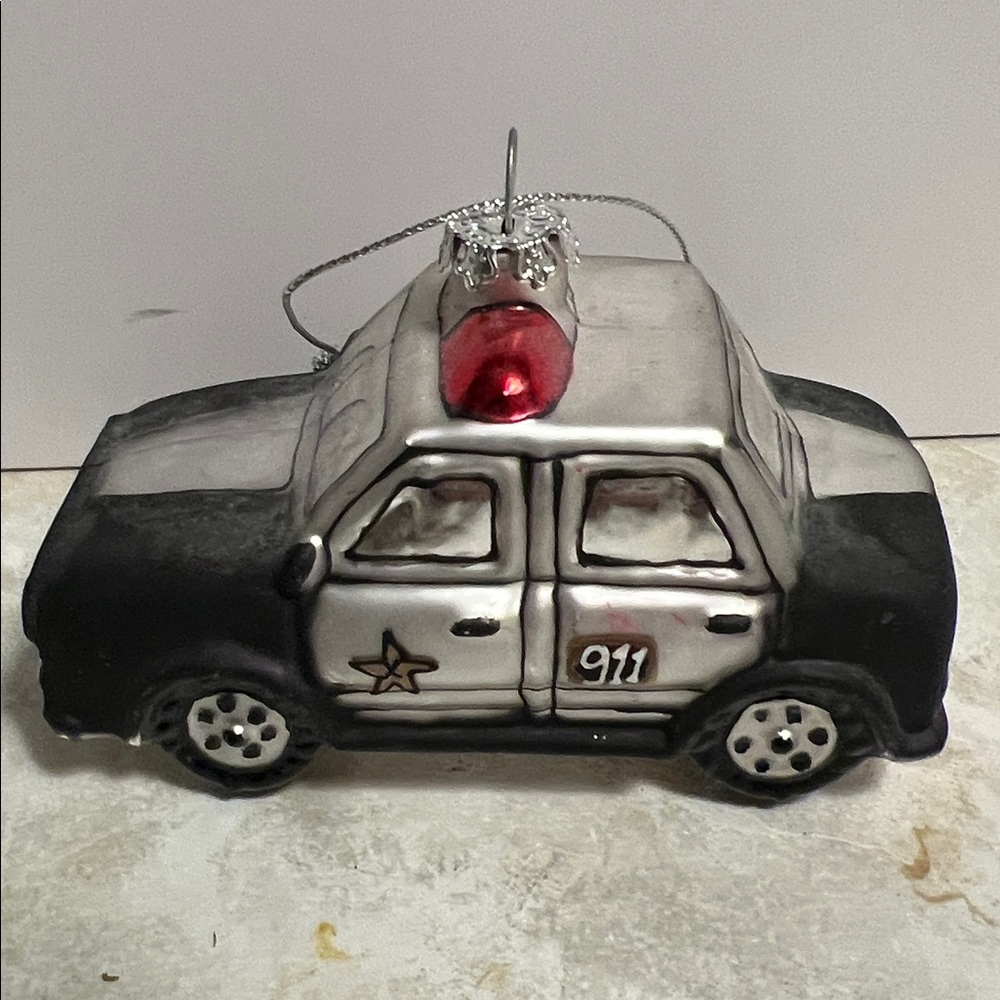 Police Car Christmas tree ornament
